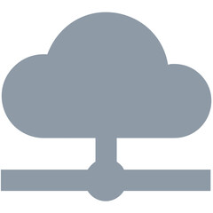 Cloud storage icon symbol vector image. Illustration of the database server hosting cloud system digital design image