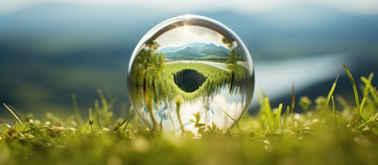 Nature seen clearly with contact lenses With copyspace for text