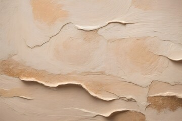 Closeup of abstract beige texture background.. Oil, acrylic brushstroke, pallet knife paint on canvas (Generative Ai)