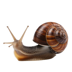 Snail isolated on white background Clipping path included for easy extraction
