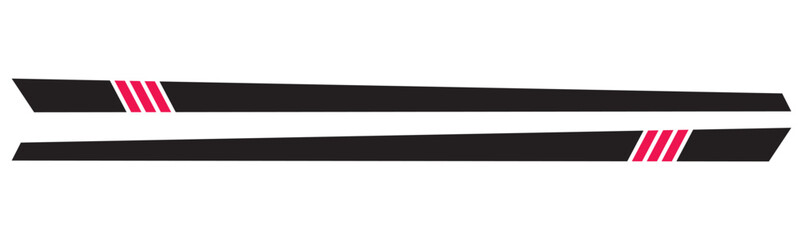 Obraz premium Stripes Car Decal, Racing Rally Stripes, Auto Graphic Decal Vinyl Car, Auto Racing Stripes Stickers, Racing Rally Car Decal 