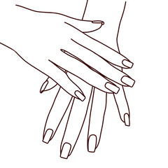 hands with manicure