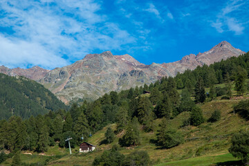 Naklejka premium Passo del Tonale in Trentino, a tourist town for winter sports