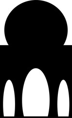 Sillhoutte mosque illustration