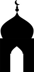 Sillhoutte mosque illustration