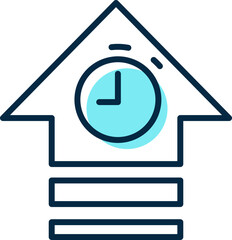 illustration of a icon clock arrow