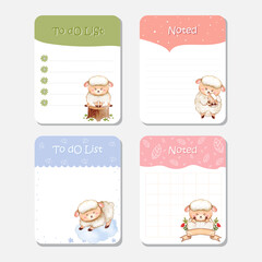 design elements for notebook, diary, stickers and other template. vector, illustration.