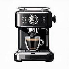 coffee maker machine coffee, machine, espresso, maker, drink, cafe, cup, beverage, isolated, appliance, white, 