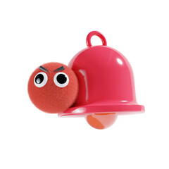 market store in red theme wth doll