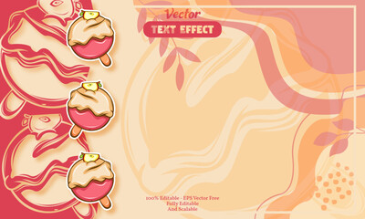 seamless cute appple ice cream hand drawn pattern background