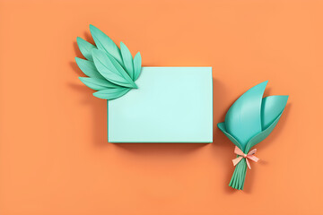 floral leaaf, wishcard template