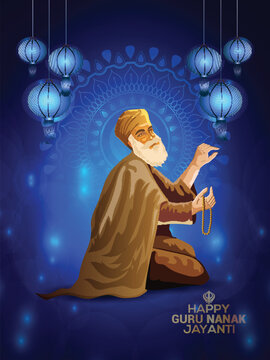 	
Guru nanak jayanti celebration greeting card with vector illustration
