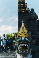 Hindu god in a sculpture in Indonesia