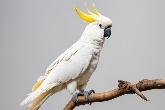 a quality stock photgraph of a cockatoo cacatua galerita isolated on transparent background