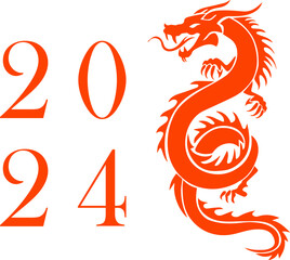 Happy New Year. Year of the Green Dragon. Christmas. Dragon. Red Dragon.