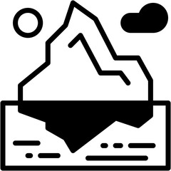 Vector Icon Iceberg, Glacier, Polar, North Pole, Ice, Nature