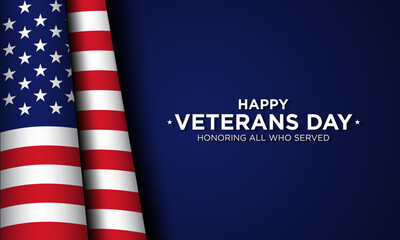 Fototapeta premium Veterans Day Background Design.