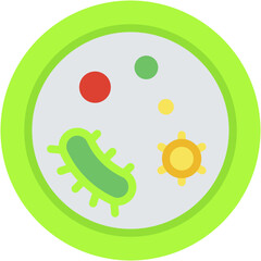 Vector Icon Cell, Virus, Medical, Biology, Science, Education