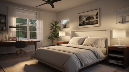 bedroom remodel with a focus on ergonomic furniture, soundproofing, and smart sleep technology to promote restful nights