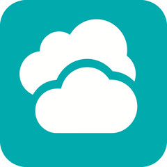 Cloud storage icon symbol vector image. Illustration of the database server hosting cloud system digital design image