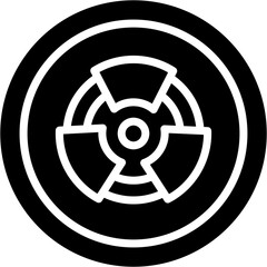 Fototapeta premium Vector Icon Nuclear Energy, Radiation, Alert, Radioactive, Healthcare, Environment