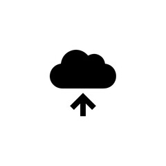 Cloud storage icon symbol vector image. Illustration of the database server hosting cloud system digital design image