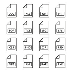 File type icon vector illustration. Document on isolated background. Extansion sign concept.