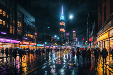 Obraz premium city at night