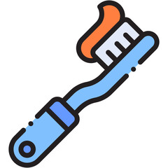 Vector Icon Toothbrush, Toothpaste, Hygienic, Healthcare, Beauty, Dentist Pack