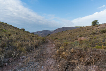 dirt road in the mountain in the south of Spain