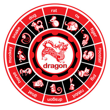 2024 Chinese New Year, year of the Dragon. Chinese zodiac dragon . Dragon
