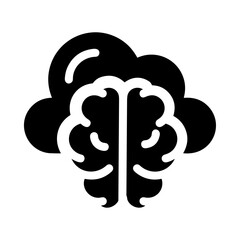 Cloud storage icon symbol vector image. Illustration of the database server hosting cloud system digital design image