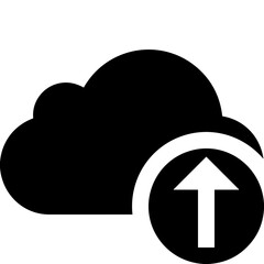 Cloud storage icon symbol vector image. Illustration of the database server hosting cloud system digital design image