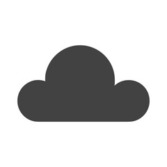 Cloud storage icon symbol vector image. Illustration of the database server hosting cloud system digital design image