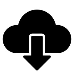 Cloud storage icon symbol vector image. Illustration of the database server hosting cloud system digital design image