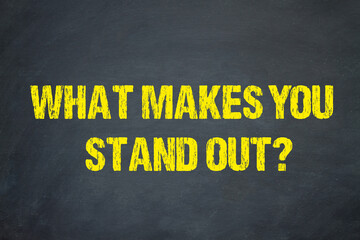 Fototapeta na wymiar What makes you stand out? 