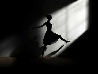 Dance of Shadows. A Monochromatic Glimpse into the Ethereal Beauty of Movement.