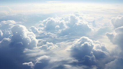 Fototapeta premium rain clouds above the surface of the earth, view from above