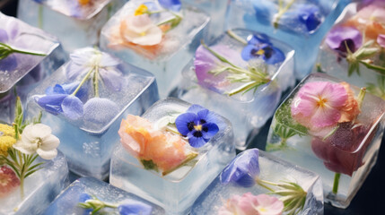 tea transformed into ice cubes, a refreshing twist