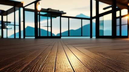 wooden floor with natural background