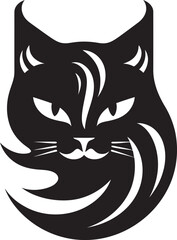 Moonlit Cat Symbol Simple Cat Profile