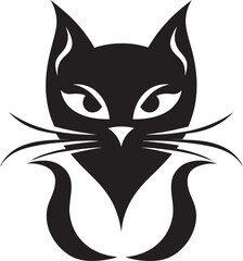 Graceful Panther Insignia Artistic Feline Signature