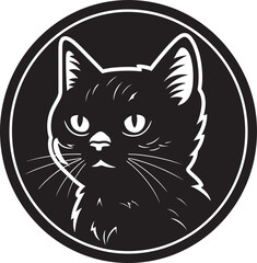 Artistic Feline Symbol Graceful Cat Silhouette