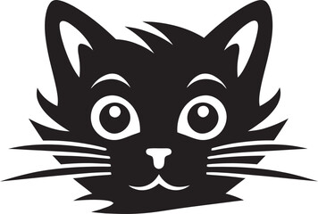Abstract Cat Pose Vectorized Pouncing Panther