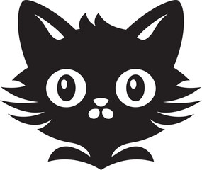 Feline Shadow Icon Kitty in the Night Logo