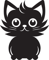 Cat Whiskers Design Elegant Cat Silhouette