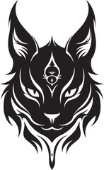 Eyes of the Kitty Emblematic Art Black Cat Silhouette Elegance Defined