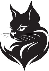 Obraz premium Sleek and Bold Cat Design Tail of a Vectorized Cat