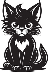 Abstract Cats Grace Graceful Elegance Cat Silhouette