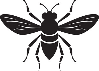 Geometric Fury of the Hornet Simplicity of the Hornet in Shadows Monochrome Majesty